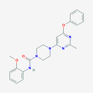 molecular formula C23H25N5O3 B2559249 N-(2-methoxyphenyl)-4-(2-methyl-6-phenoxypyrimidin-4-yl)piperazine-1-carboxamide CAS No. 946249-84-9