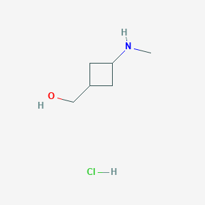molecular formula C6H14ClNO B2559251 [3-(Methylamino)cyclobutyl]methanol;hydrochloride CAS No. 2413896-28-1