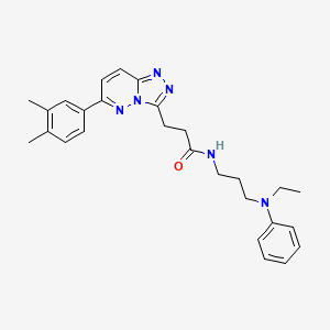 molecular formula C27H32N6O B2559252 N-(4-{[4-(1,2-benzisoxazol-3-ylmethyl)piperazin-1-yl]sulfonyl}phenyl)acetamide CAS No. 1189483-47-3