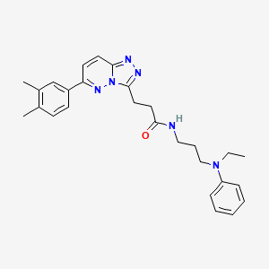 3-[6-(3,4-dimethylphenyl)-[1,2,4]triazolo[4,3-b]pyridazin-3-yl]-N-{3-[ethyl(phenyl)amino]propyl}propanamide