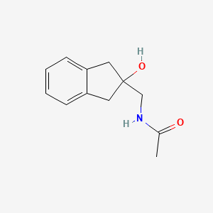 molecular formula C12H15NO2 B2559254 N-((2-hydroxy-2,3-dihydro-1H-inden-2-yl)methyl)acetamide CAS No. 2034406-56-7
