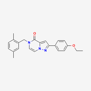 molecular formula C23H23N3O2 B2559255 5-(2,5-dimethylbenzyl)-2-(4-ethoxyphenyl)pyrazolo[1,5-a]pyrazin-4(5H)-one CAS No. 1357740-89-6
