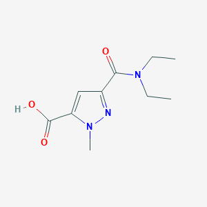 molecular formula C10H15N3O3 B2559261 3-(二乙基氨基甲酰基)-1-甲基-1H-吡唑-5-羧酸 CAS No. 1004727-28-9