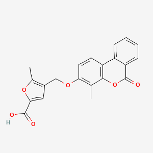 5-Methyl-4-[(4-methyl-6-oxobenzo[c]chromen-3-yl)oxymethyl]furan-2-carboxylic acid