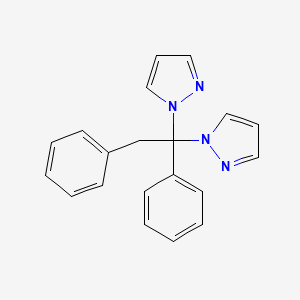 molecular formula C20H18N4 B2559274 1-(1,2-Diphenyl-1-pyrazol-1-ylethyl)pyrazole CAS No. 89407-21-6