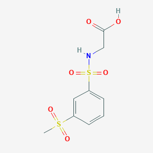 molecular formula C9H11NO6S2 B2559289 2-(3-Methanesulfonylbenzenesulfonamido)acetic acid CAS No. 2094834-29-2