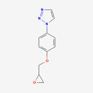 molecular formula C11H11N3O2 B2559297 1-[4-(Oxiran-2-ylmethoxy)phenyl]triazole CAS No. 2411238-12-3