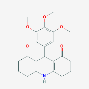molecular formula C22H25NO5 B255931 9-(3,4,5-trimethoxyphenyl)-3,4,6,7,9,10-hexahydroacridine-1,8(2H,5H)-dione 
