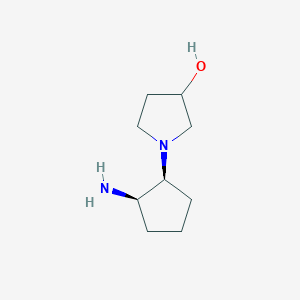 molecular formula C9H18N2O B2559317 1-[(1S,2R)-2-Aminocyclopentyl]pyrrolidin-3-ol CAS No. 1933729-13-5