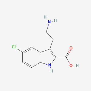 molecular formula C11H11ClN2O2 B2559321 3-(2-aminoethyl)-5-chloro-1H-indole-2-carboxylic acid CAS No. 103795-47-7