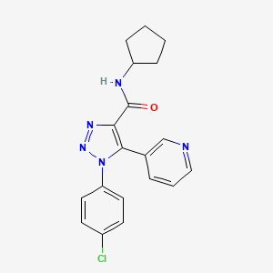 1-(4-chlorophenyl)-N-cyclopentyl-5-(pyridin-3-yl)-1H-1,2,3-triazole-4-carboxamide