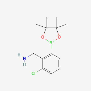 2-Aminomethyl-3-chlorophenylboronic acid, pinacol ester