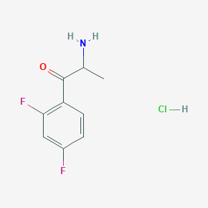 molecular formula C9H10ClF2NO B2559329 2-Amino-1-(2,4-difluorophenyl)propan-1-one;hydrochloride CAS No. 2243521-41-5