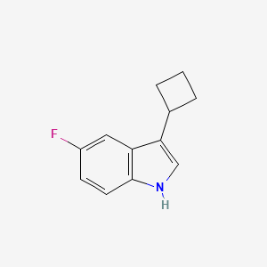molecular formula C12H12FN B2559334 3-环丁基-5-氟-1H-吲哚 CAS No. 1699588-52-7