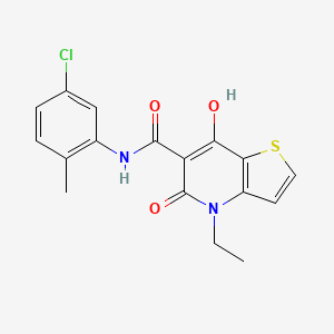 molecular formula C17H15ClN2O3S B2559339 N-(5-氯-2-甲基苯基)-4-乙基-7-羟基-5-氧代-4,5-二氢噻吩[3,2-b]吡啶-6-甲酰胺 CAS No. 1251671-53-0