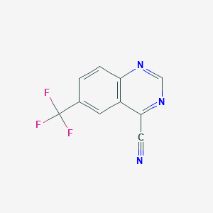 molecular formula C10H4F3N3 B2559347 6-(三氟甲基)喹唑啉-4-碳腈 CAS No. 2113866-08-1