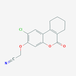 molecular formula C15H12ClNO3 B255935 [(2-chloro-6-oxo-7,8,9,10-tetrahydro-6H-benzo[c]chromen-3-yl)oxy]acetonitrile 