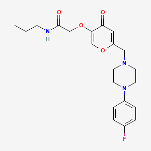 2-[6-[[4-(4-fluorophenyl)piperazin-1-yl]methyl]-4-oxopyran-3-yl]oxy-N-propylacetamide