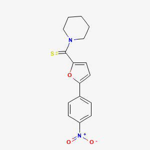 molecular formula C16H16N2O3S B2559354 1-[5-(4-Nitrophenyl)furan-2-carbothioyl]piperidine CAS No. 327043-76-5