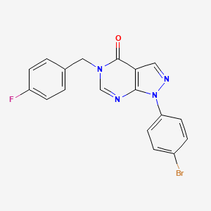 molecular formula C18H12BrFN4O B2559361 1-(4-溴苯基)-5-(4-氟苄基)-1,5-二氢-4H-吡唑并[3,4-d]嘧啶-4-酮 CAS No. 1326931-16-1