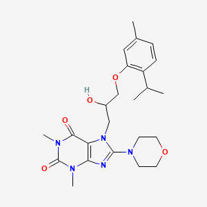 7-(2-hydroxy-3-(2-isopropyl-5-methylphenoxy)propyl)-1,3-dimethyl-8-morpholino-1H-purine-2,6(3H,7H)-dione