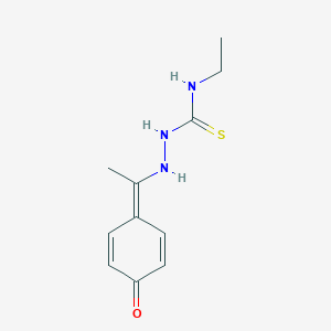 molecular formula C11H15N3OS B255937 1-ethyl-3-[1-(4-oxocyclohexa-2,5-dien-1-ylidene)ethylamino]thiourea 