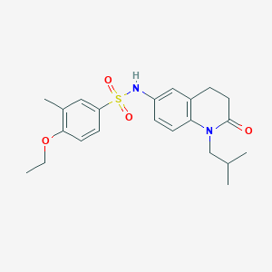molecular formula C22H28N2O4S B2559370 4-ethoxy-N-(1-isobutyl-2-oxo-1,2,3,4-tetrahydroquinolin-6-yl)-3-methylbenzenesulfonamide CAS No. 946373-02-0