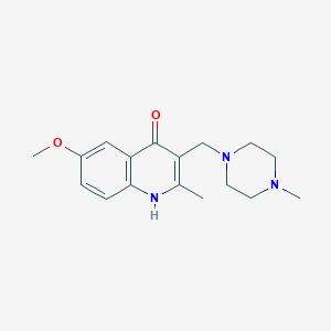 molecular formula C17H23N3O2 B255940 6-Methoxy-2-methyl-3-[(4-methylpiperazino)methyl]-4-quinolinol 