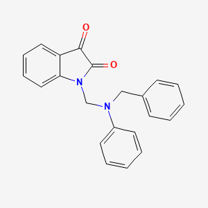 molecular formula C22H18N2O2 B2559401 1-[(N-benzylanilino)methyl]indole-2,3-dione CAS No. 58979-57-0