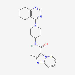 molecular formula C22H26N6O B2559402 2-methyl-N-(1-(5,6,7,8-tetrahydroquinazolin-4-yl)piperidin-4-yl)imidazo[1,2-a]pyridine-3-carboxamide CAS No. 2034595-29-2