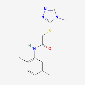 molecular formula C13H16N4OS B2559404 N-(2,5-Dimethyl-phenyl)-2-(4-methyl-4H-[1,2,4]triazol-3-ylsulfanyl)-acetamide CAS No. 403835-48-3