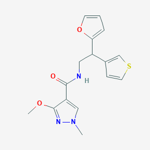 molecular formula C16H17N3O3S B2559411 N-[2-(furan-2-il)-2-(tiofen-3-il)etil]-3-metoxi-1-metil-1H-pirazol-4-carboxamida CAS No. 2097892-25-4