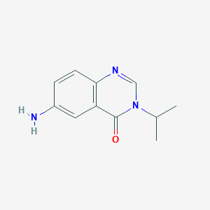 molecular formula C11H13N3O B2559422 6-氨基-3-异丙基喹唑啉-4(3H)-酮 CAS No. 900513-14-6