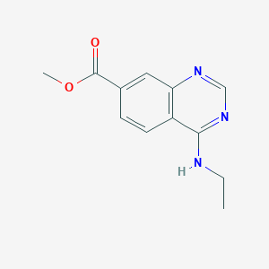 molecular formula C12H13N3O2 B2559427 Methyl 4-(ethylamino)quinazoline-7-carboxylate CAS No. 2248272-77-5