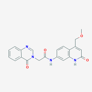 molecular formula C21H18N4O4 B2559431 N-(4-(methoxymethyl)-2-oxo-1,2-dihydroquinolin-7-yl)-2-(4-oxoquinazolin-3(4H)-yl)acetamide CAS No. 1251561-85-9
