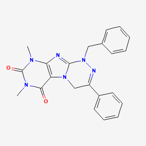 molecular formula C22H20N6O2 B2559433 1-benzyl-7,9-dimethyl-3-phenyl-4H-purino[8,7-c][1,2,4]triazine-6,8-dione CAS No. 300589-64-4