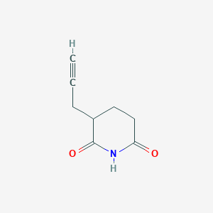 molecular formula C8H9NO2 B2559437 3-丙-2-炔基哌啶-2,6-二酮 CAS No. 1343895-36-2