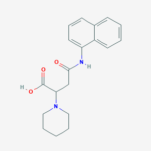 molecular formula C19H22N2O3 B2559439 4-(萘-1-胺基)-4-氧代-2-(哌啶-1-基)丁酸 CAS No. 385407-12-5