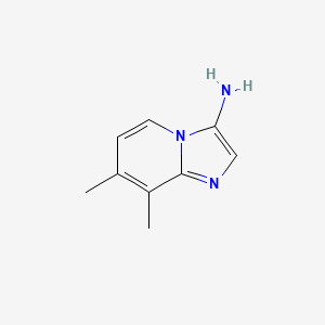 molecular formula C9H11N3 B2559444 7,8-二甲基咪唑[1,2-a]吡啶-3-胺 CAS No. 1427361-01-0