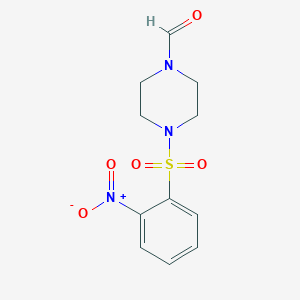 molecular formula C11H13N3O5S B2559451 4-(2-Nitrophenyl)sulfonylpiperazine-1-carbaldehyde CAS No. 866152-60-5