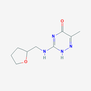molecular formula C9H14N4O2 B255946 6-methyl-3-(oxolan-2-ylmethylamino)-2H-1,2,4-triazin-5-one 