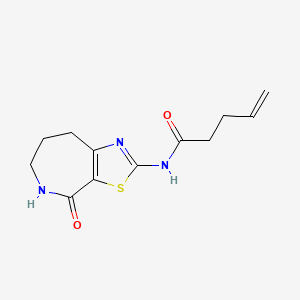 molecular formula C12H15N3O2S B2559491 N-(4-氧代-5,6,7,8-四氢-4H-噻唑并[5,4-c]氮杂环庚-2-基)戊-4-烯酰胺 CAS No. 1797903-16-2
