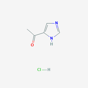 molecular formula C5H7ClN2O B2559513 1-(1H-Imidazol-4-yl)ethanone hydrochloride CAS No. 1260890-44-5; 61985-25-9