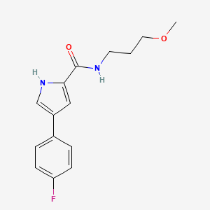 molecular formula C15H17FN2O2 B2559514 4-(4-fluorophenyl)-N-(3-methoxypropyl)-1H-pyrrole-2-carboxamide CAS No. 1219912-37-4
