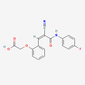 2-[2-[(Z)-2-cyano-3-(4-fluoroanilino)-3-oxoprop-1-enyl]phenoxy]acetic acid