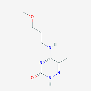 molecular formula C8H14N4O2 B255952 5-[(3-methoxypropyl)amino]-6-methyl-1,2,4-triazin-3(2H)-one 