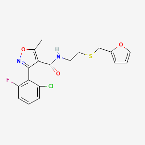 3-(2-Chloro-6-fluorophenyl)-N-{2-[(fur-2-ylmethyl)thio]ethyl}-5-methylisoxazole-4-carboxamide