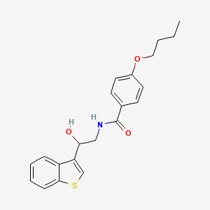 B2559536 N-(2-(benzo[b]thiophen-3-yl)-2-hydroxyethyl)-4-butoxybenzamide CAS No. 2034406-07-8