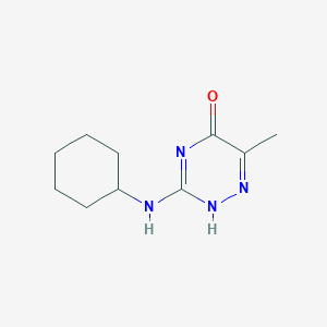 molecular formula C10H16N4O B255955 3-(cyclohexylamino)-6-methyl-2H-1,2,4-triazin-5-one 