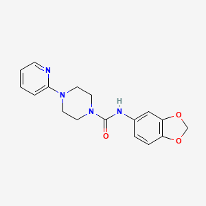 B2559556 N-(1,3-benzodioxol-5-yl)-4-(2-pyridinyl)tetrahydro-1(2H)-pyrazinecarboxamide CAS No. 692732-87-9